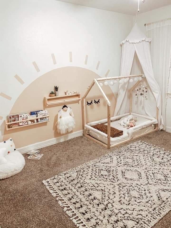 House Bed with Sheer Canopy