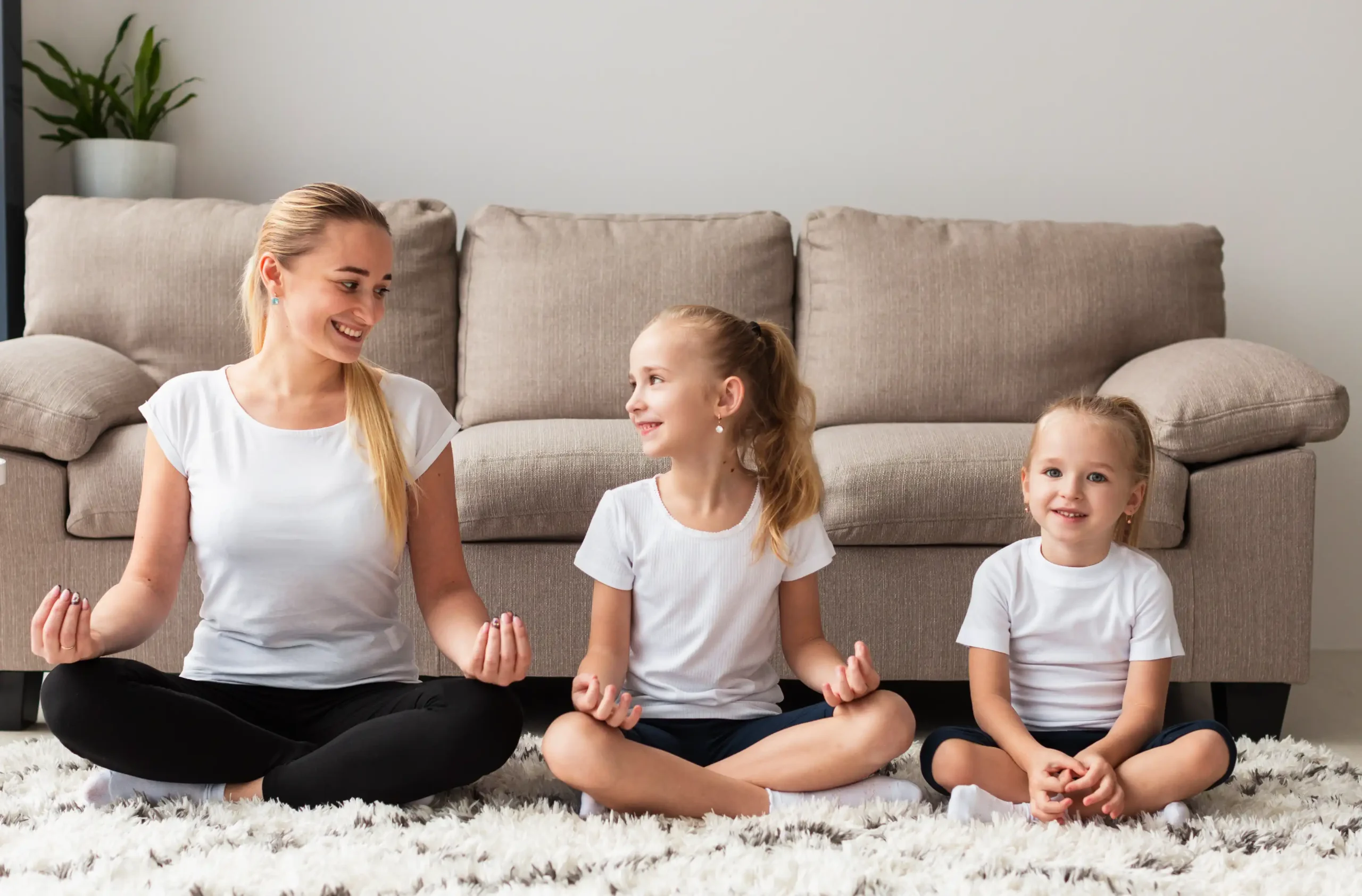 "Let's take three deep breaths together."