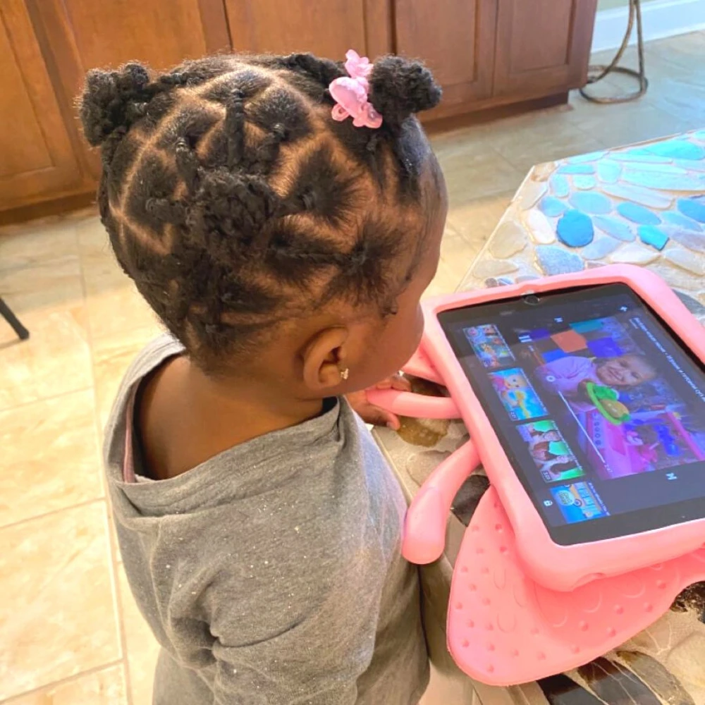 Pink Scrunchie Bantu Knots