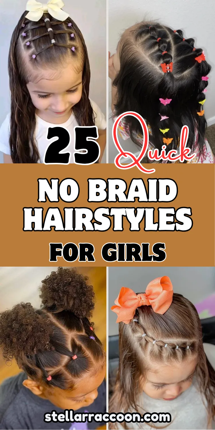25 Quick No Braid Hairstyles For Girls Ready in Under 5 Minutes
