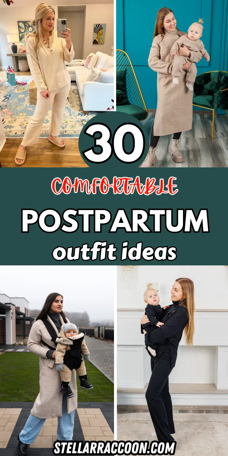 30 Comfortable Postpartum Outfits Ideas Every Mom is Obsessed With