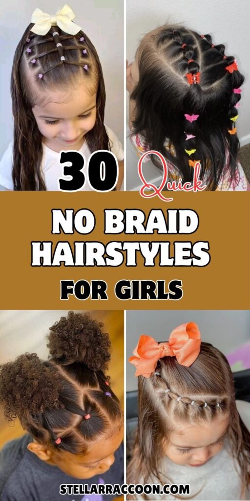 30 Quick No Braid Hairstyles For Girls Ready in Under 5 Minutes