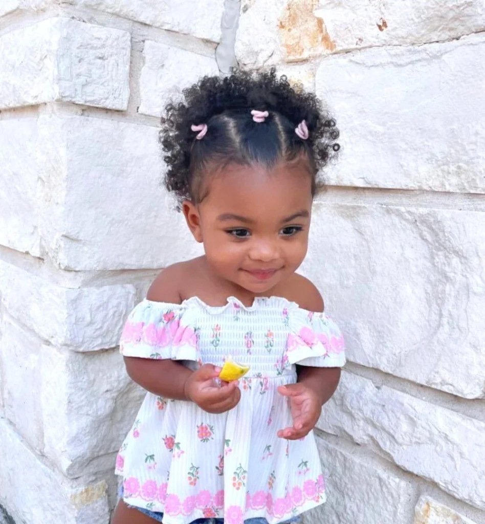 Pink Coil Afro Puffs