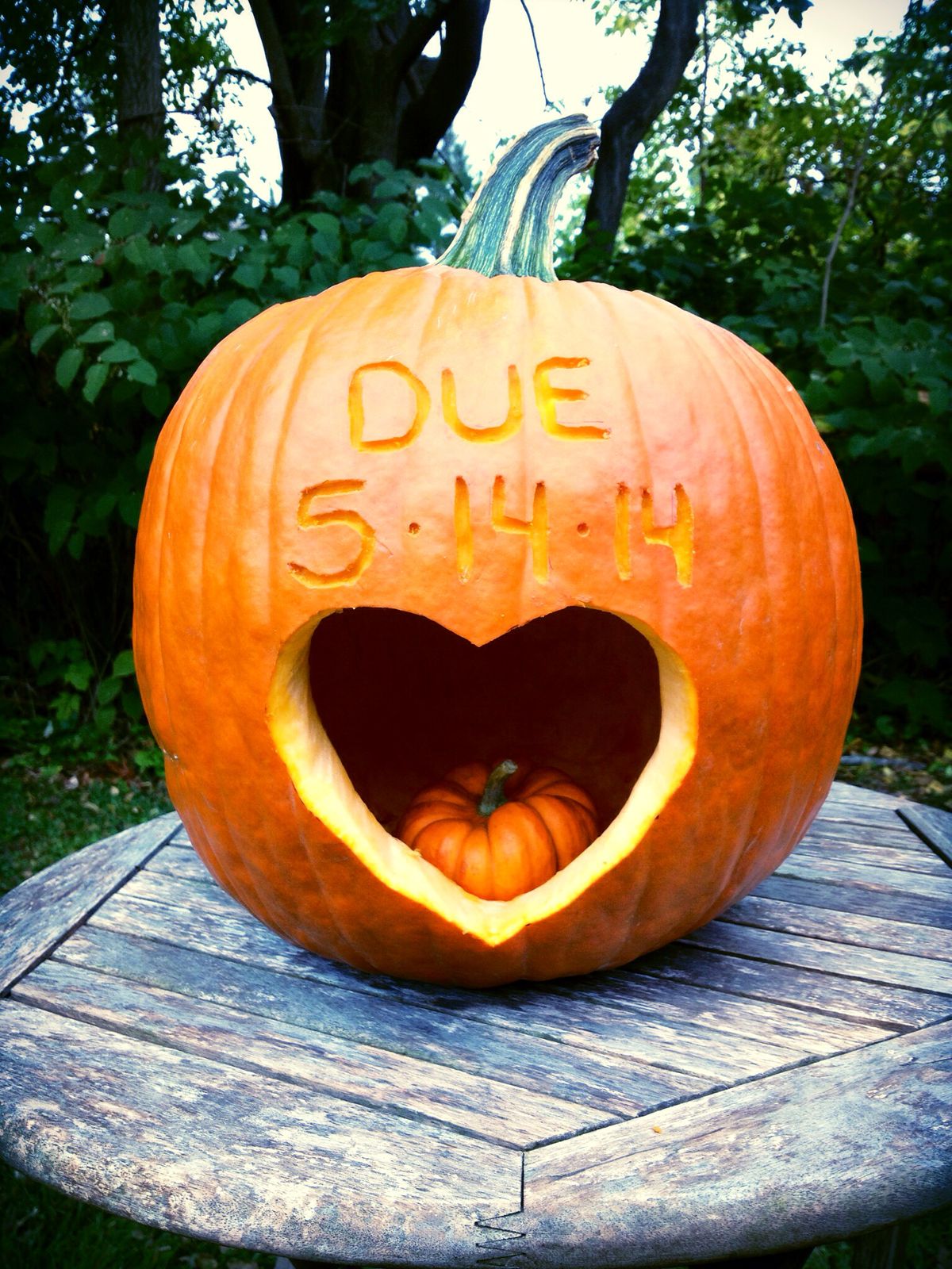 Carved Pumpkin Due Date Announcement