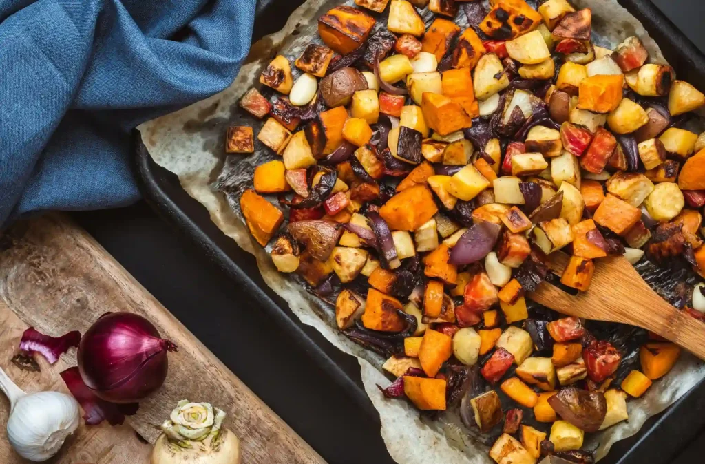 Anti-Inflammatory Sheet-Pan Roasted Veggies (with sweet potatoes)​