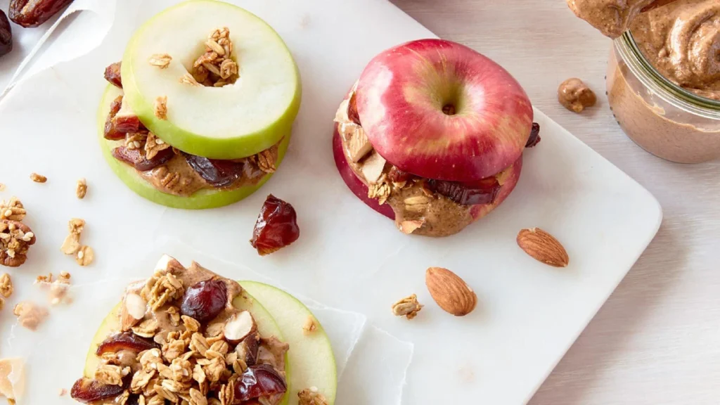Apple Sandwiches with Almond Butter