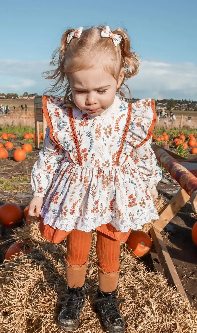 Autumn Floral Prairie Dress