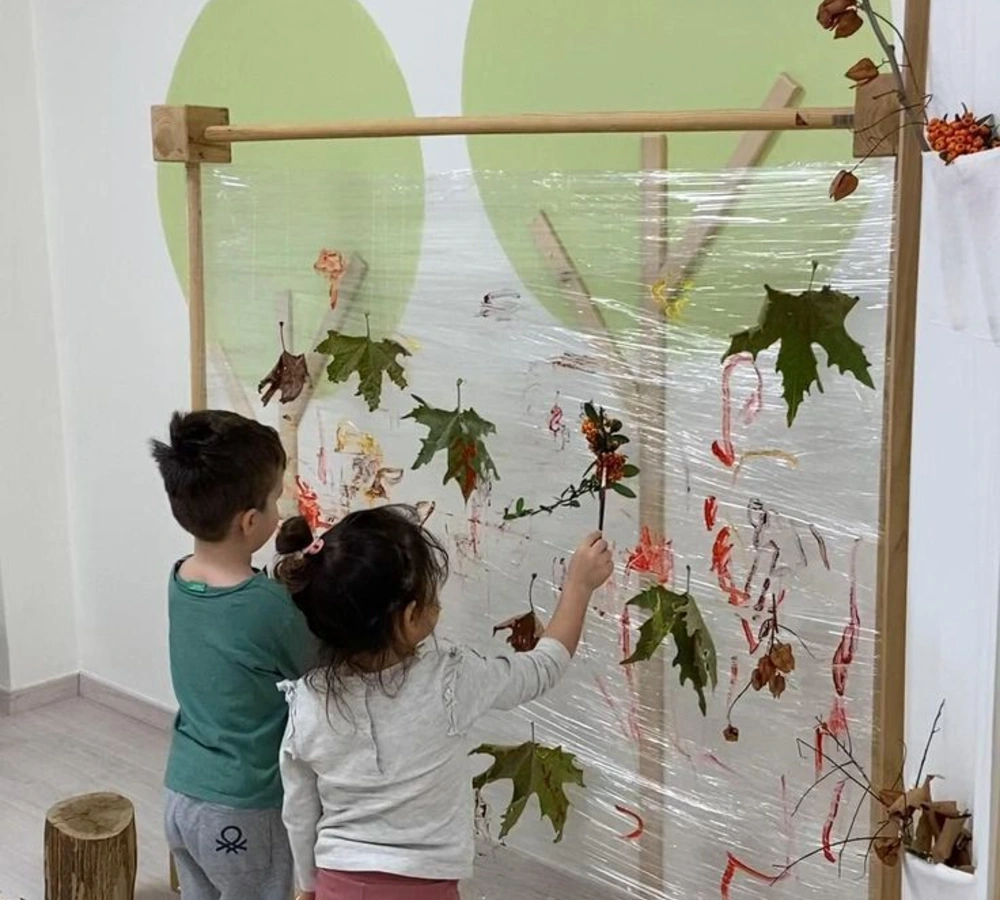 Autumn Leaf Art Wall
