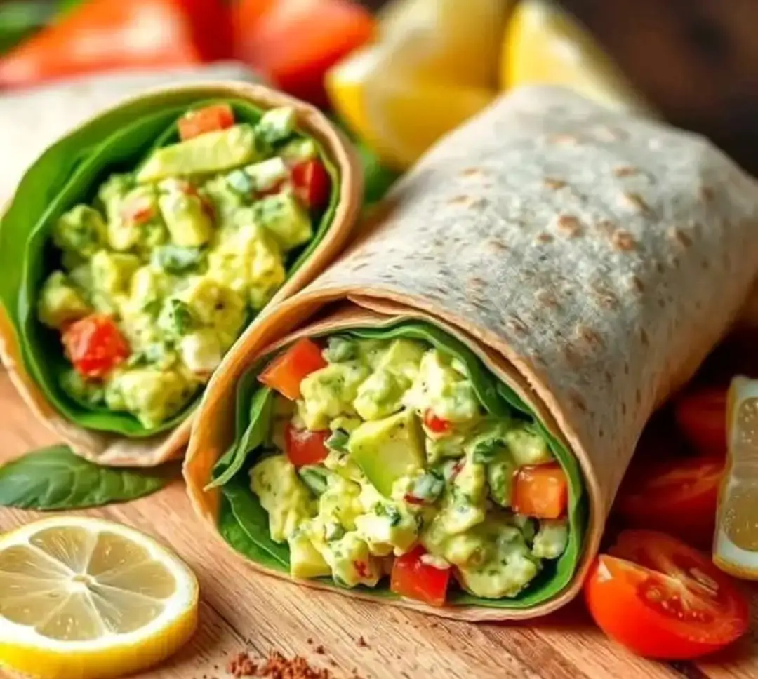Avocado egg salad lettuce wraps
