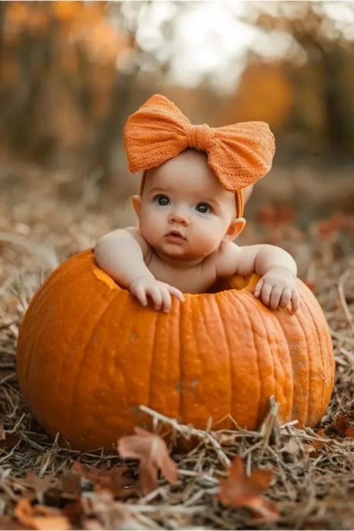 Baby in a Pumpkin Seat