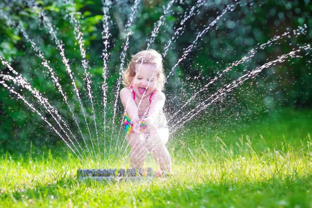 Backyard Sprinkler Play