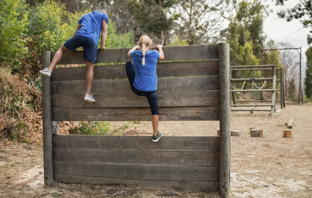 Backyard Wooden Wall Obstacle