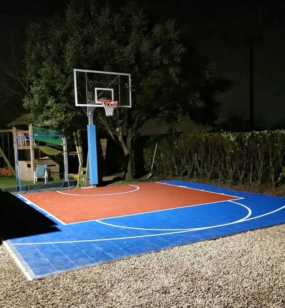 Backyard basketball court