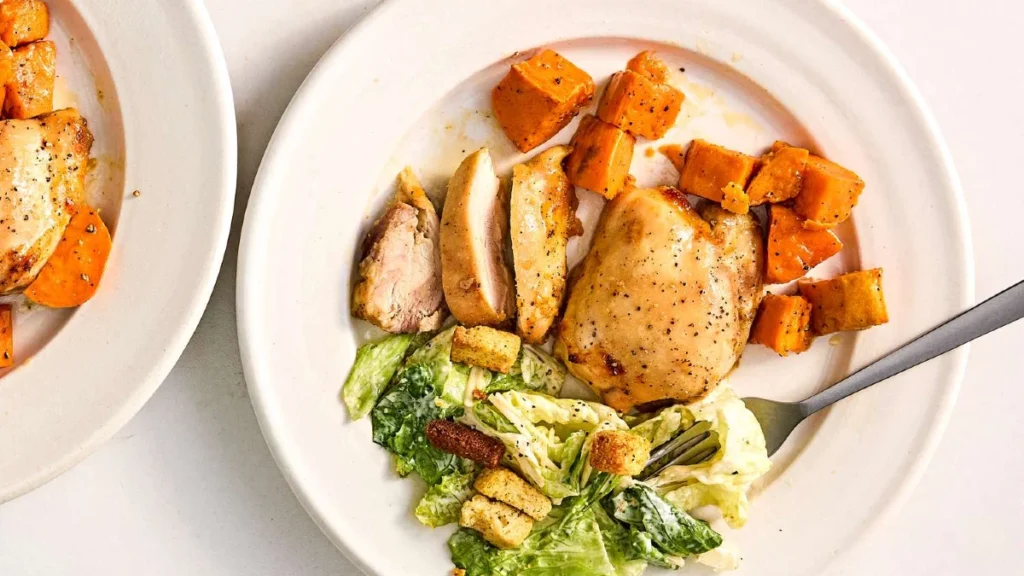 Baked Chicken Thighs with Sweet Potatoes