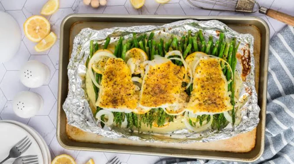 Baked Cod with Asparagus