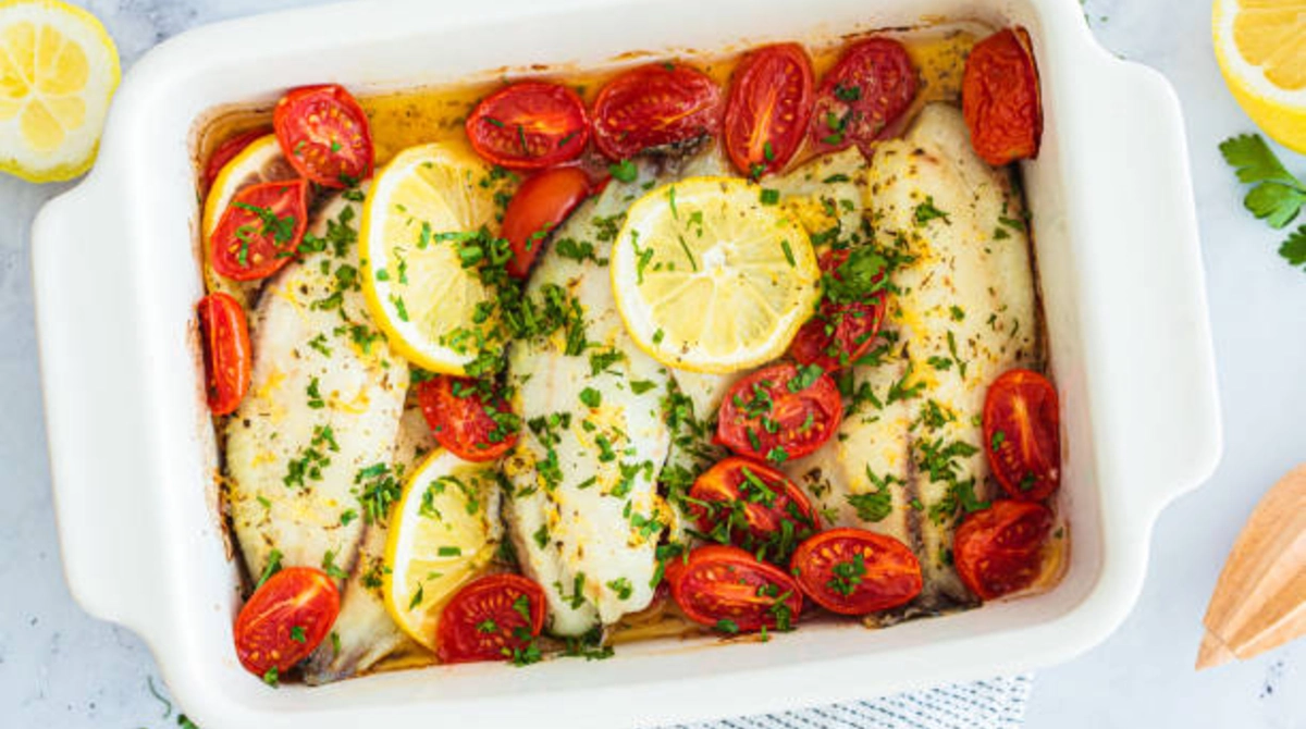 Baked Cod with Tomatoes