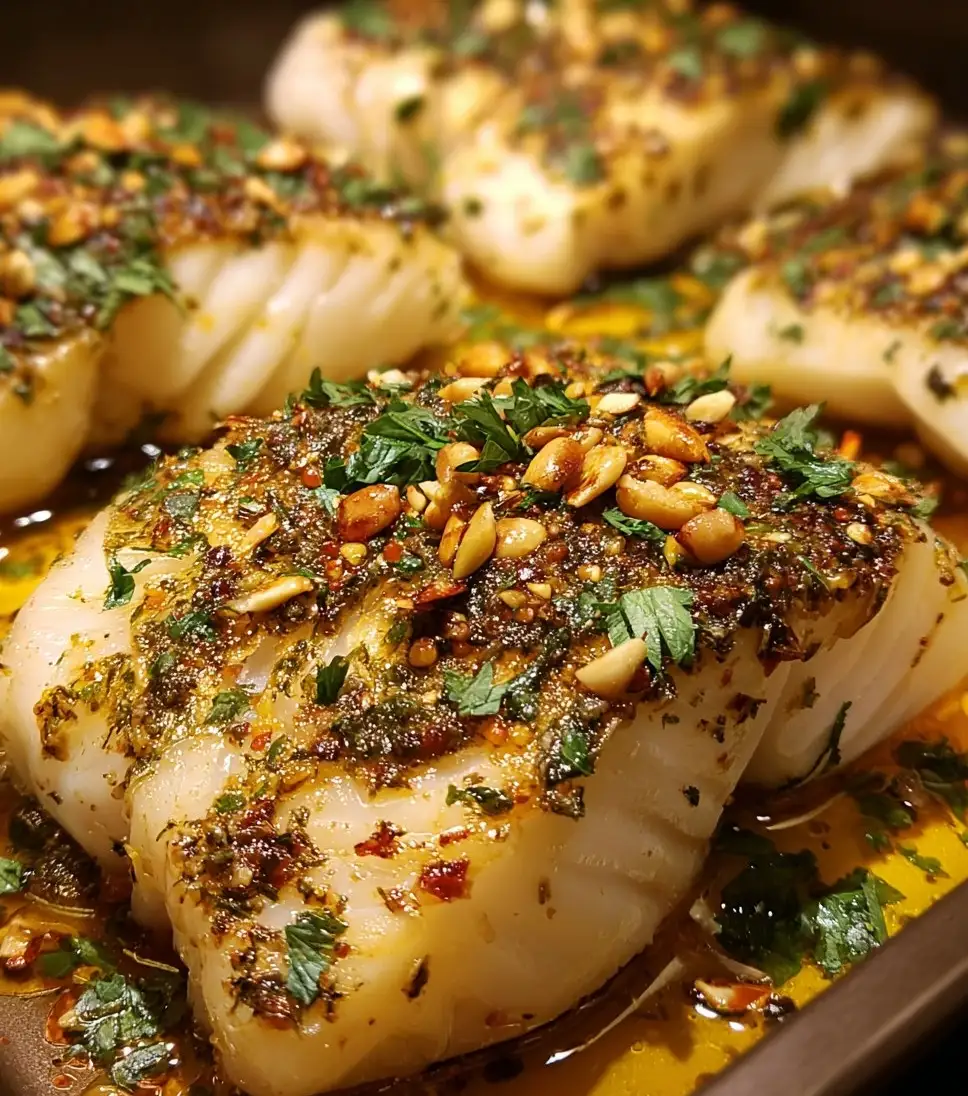 Baked Cod with Walnut Crust