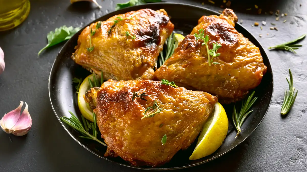 Baked Lemon Garlic Chicken Thighs