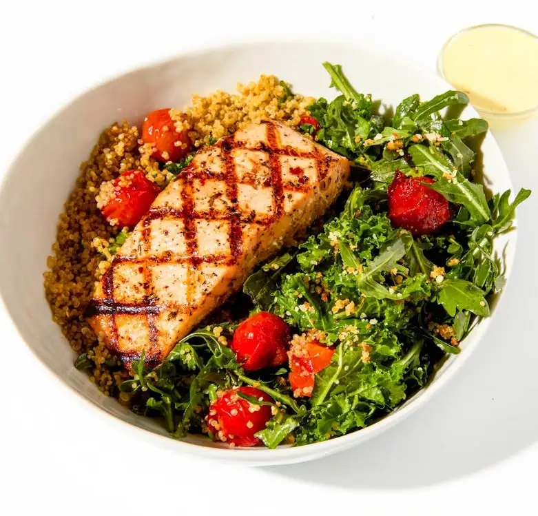 Baked Salmon with Lemon and Quinoa