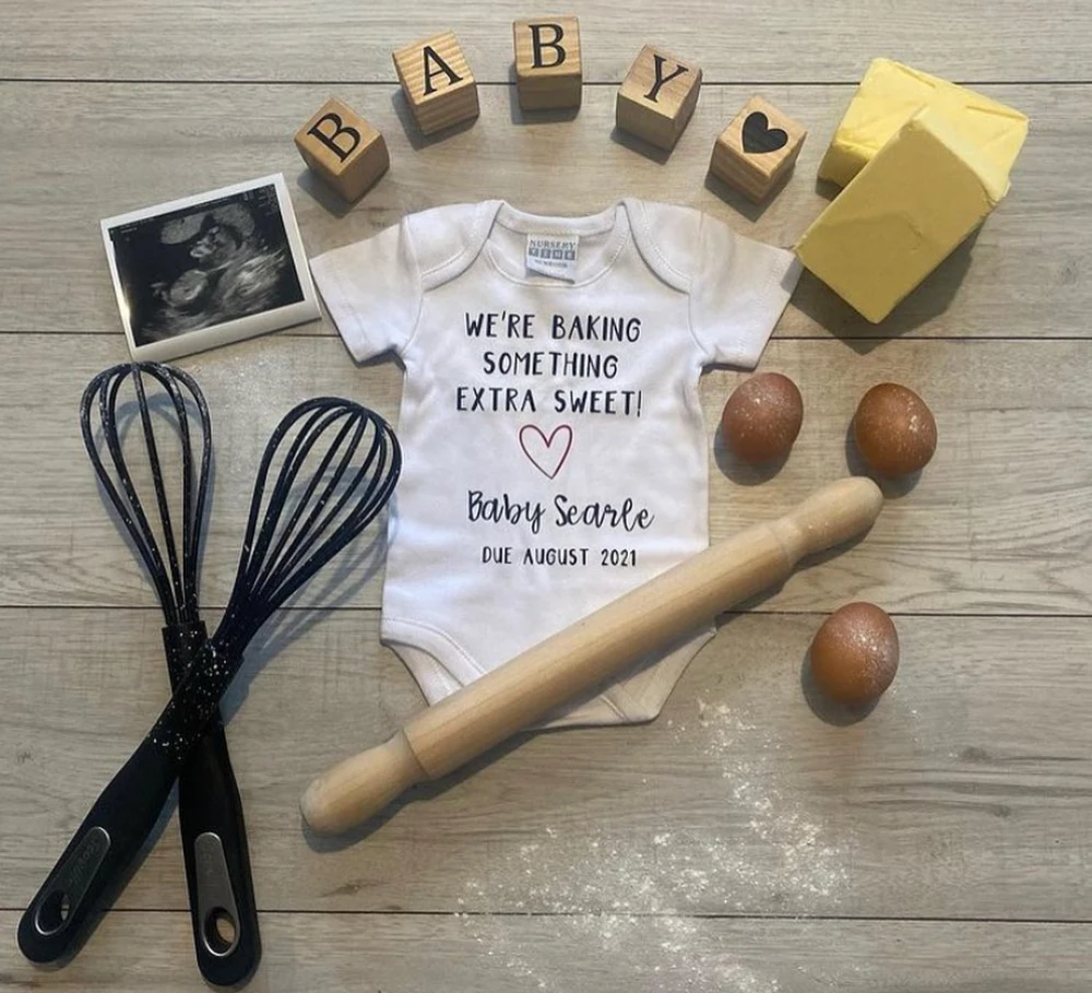 Baking Themed Funny Pregnancy Announcement
