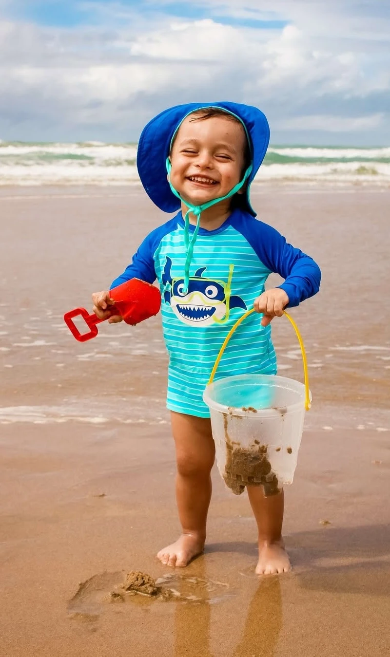 Beach Day Bliss with Shark Style