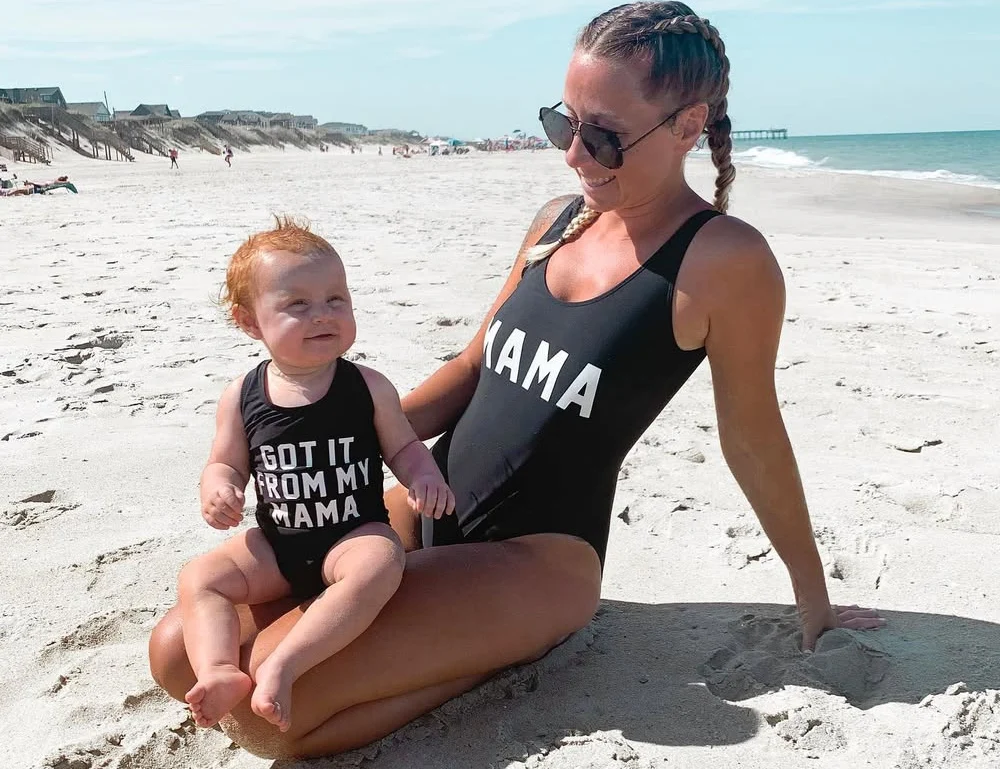 Beach Vibes Mama & Mini Suit Set