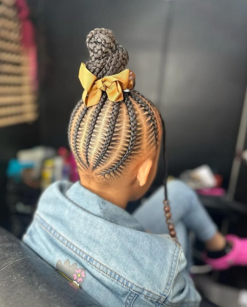 Beaded Cornrow Ponytail