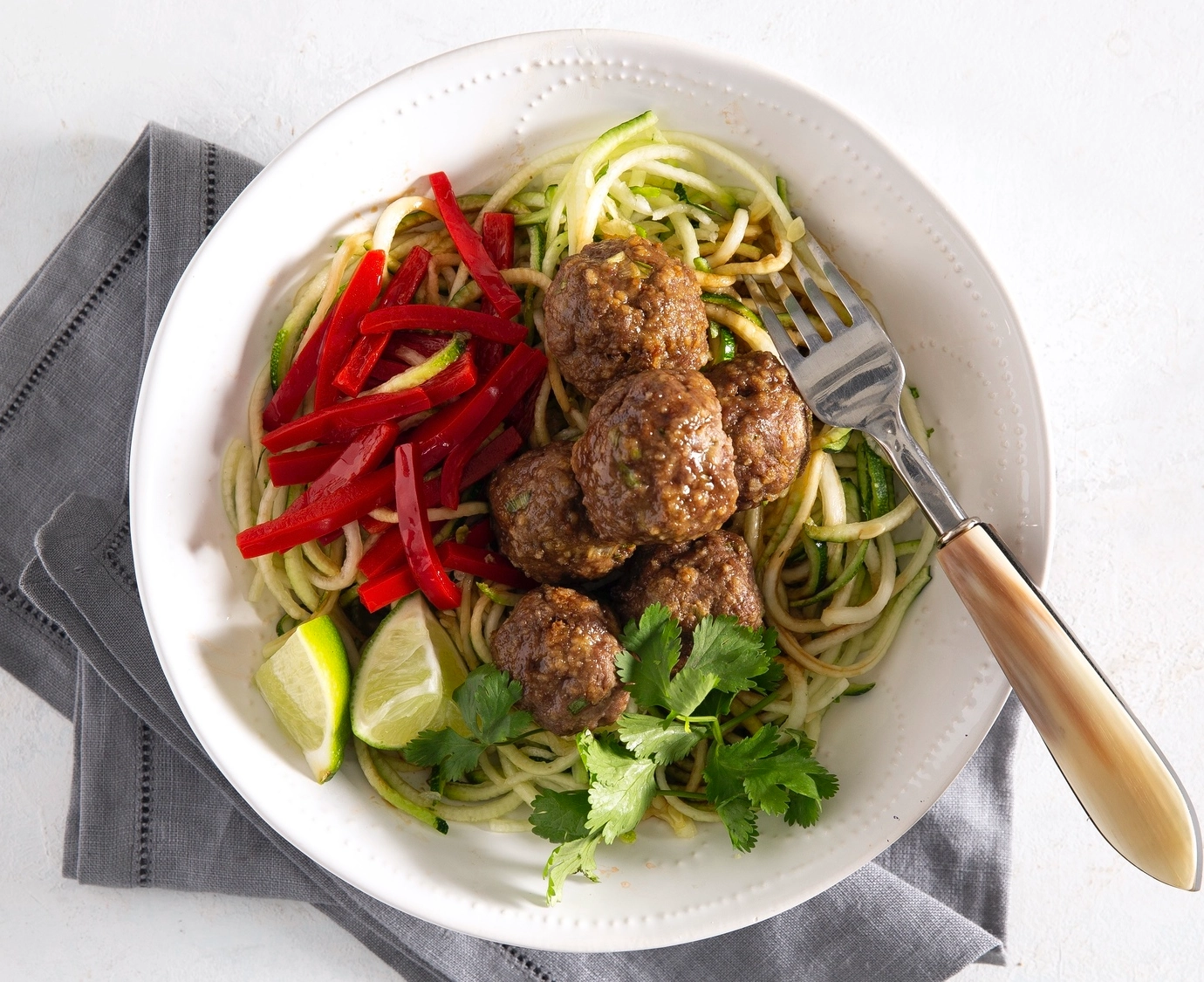 Beef Meatballs and Zucchini