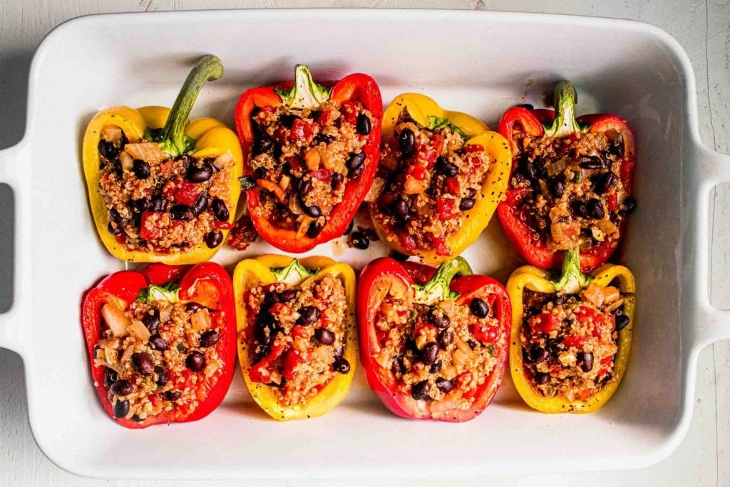 Beef & Quinoa Stuffed Peppers