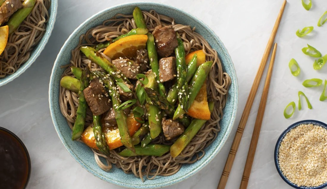 Beef and Asparagus Teriyaki Bowl