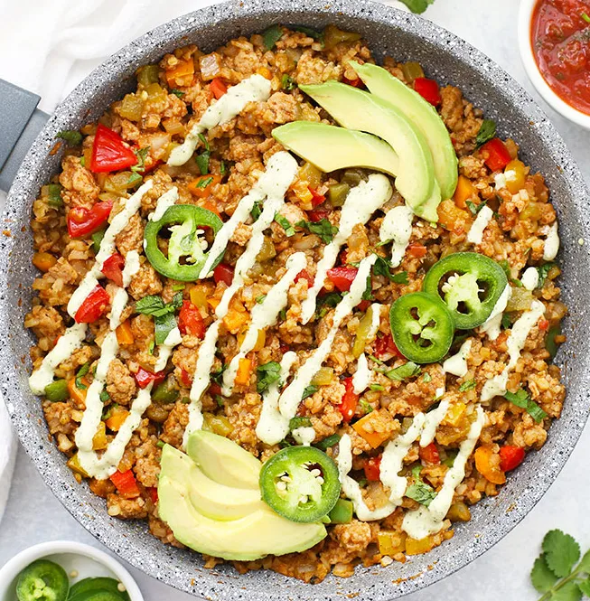 Beef and Cauliflower Rice Skillet