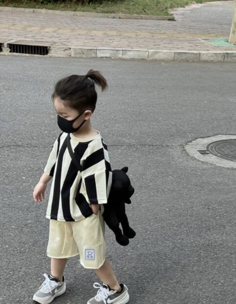 Beige knee length shorts