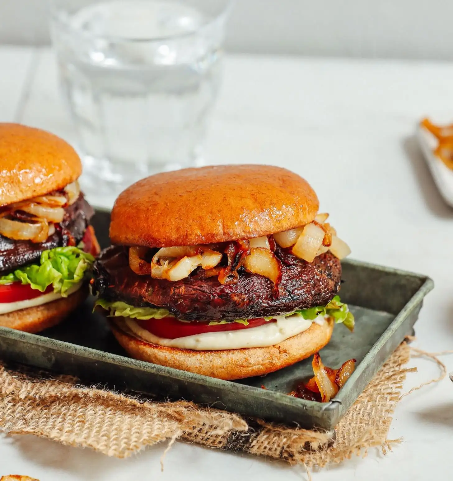 Bison Burger with Portobello Bun