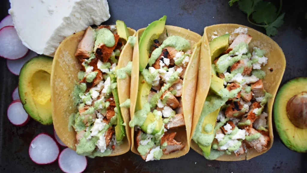 Bison Tacos with Roasted Poblano