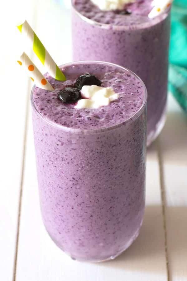 Blueberry Cottage Cheese Smoothie