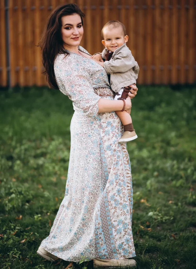 Boho Floral Wrap Maxi Dress