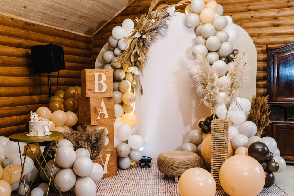 Boho Pampas Grass and Nude Balloon Arch