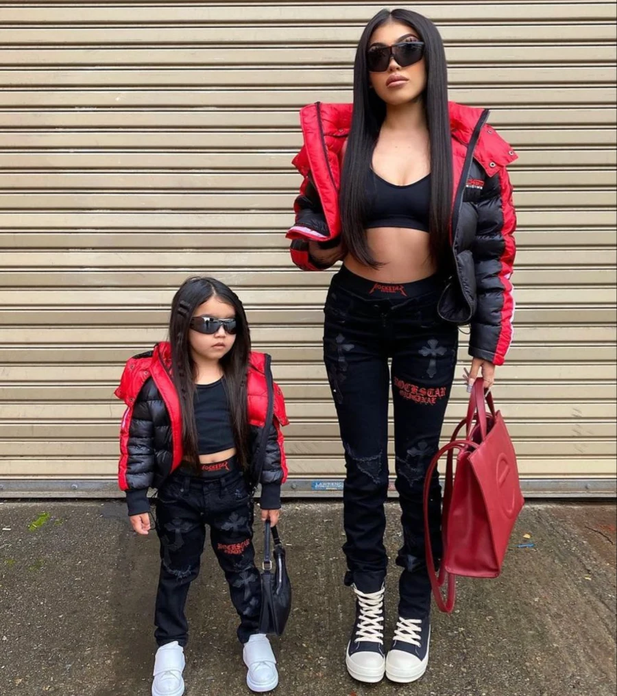 Bold Red & Black Puffer Jackets