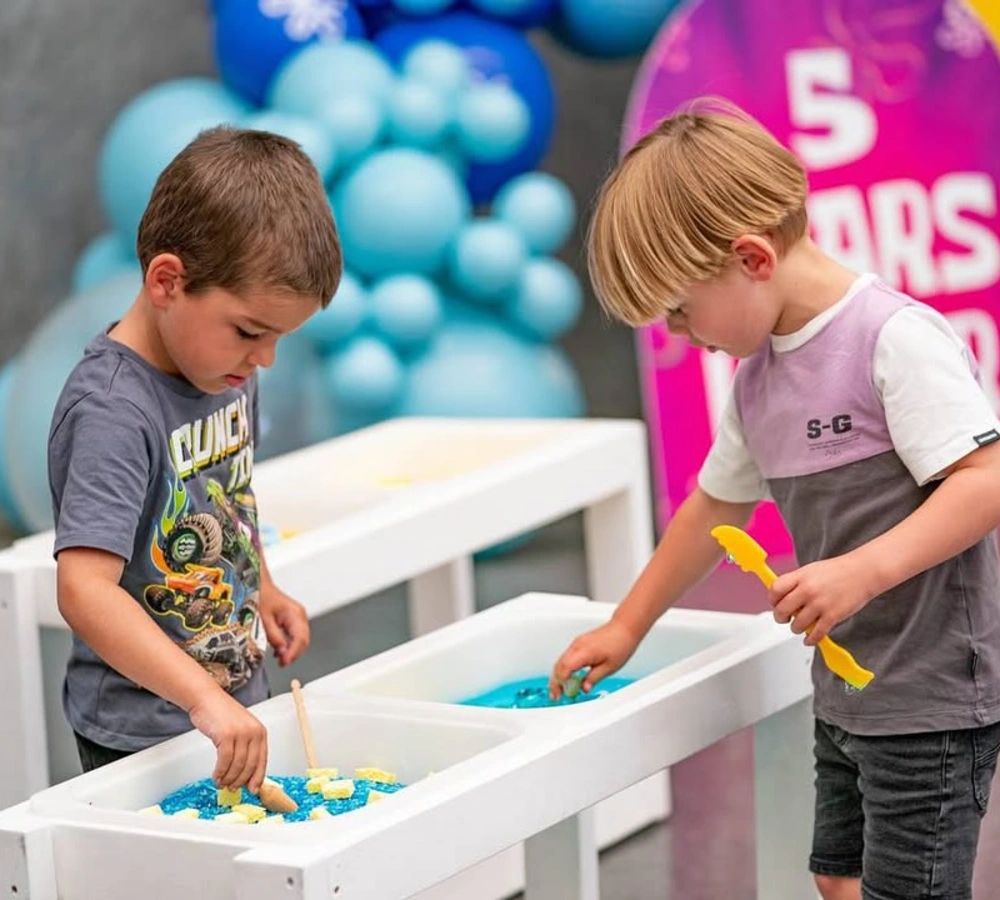 Boys Fun with a Sensory Table