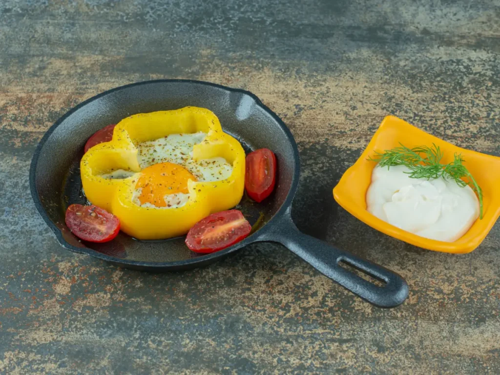 Breakfast Stuffed Peppers with Eggs and Bacon