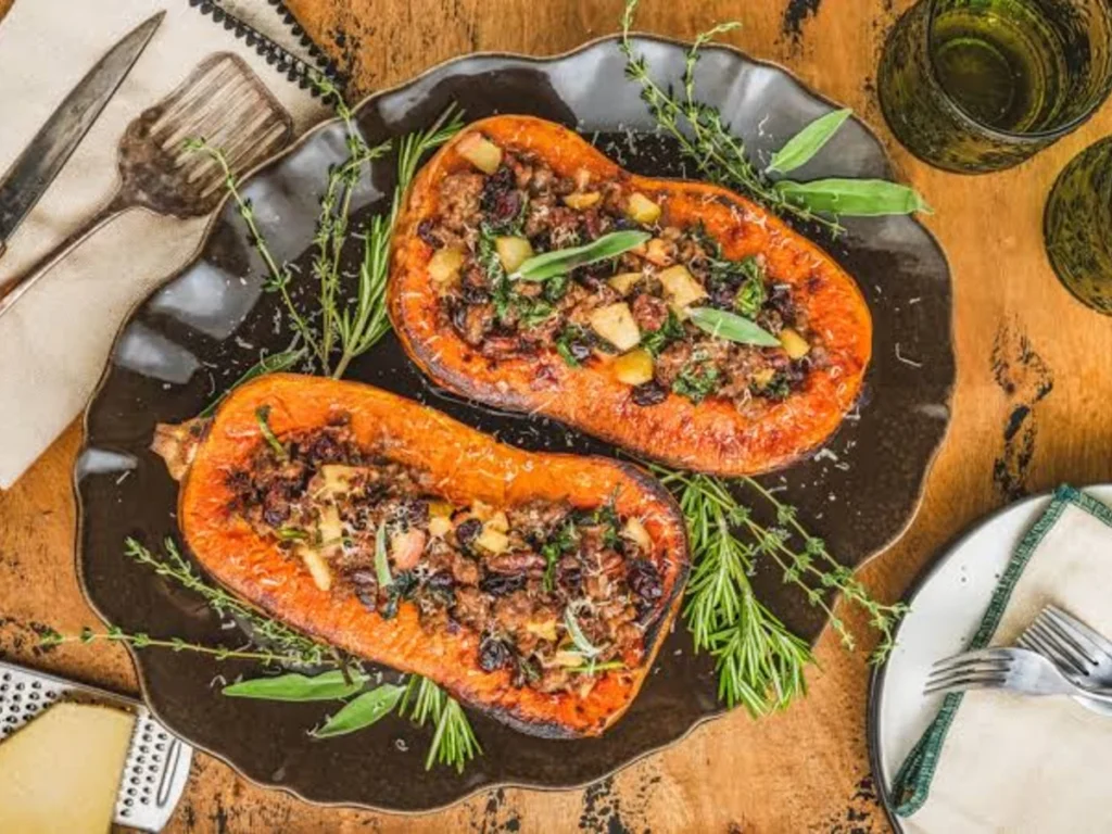 Butternut Squash and Sage Stuffed Peppers