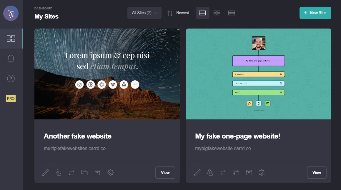 Carrd The One-Page Website Builder