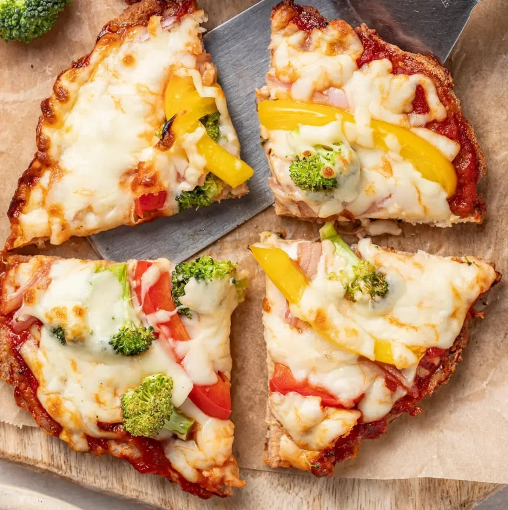 Cauliflower Crust Pizza with Chicken and Veggies