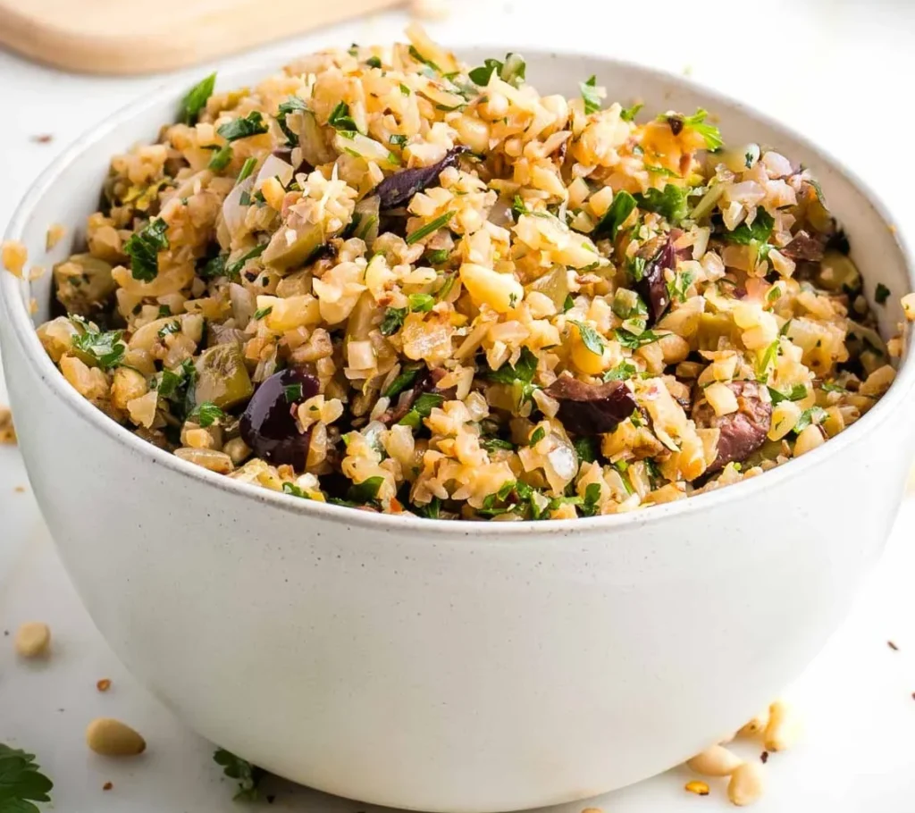 Cauliflower Rice Mediterranean Bowl