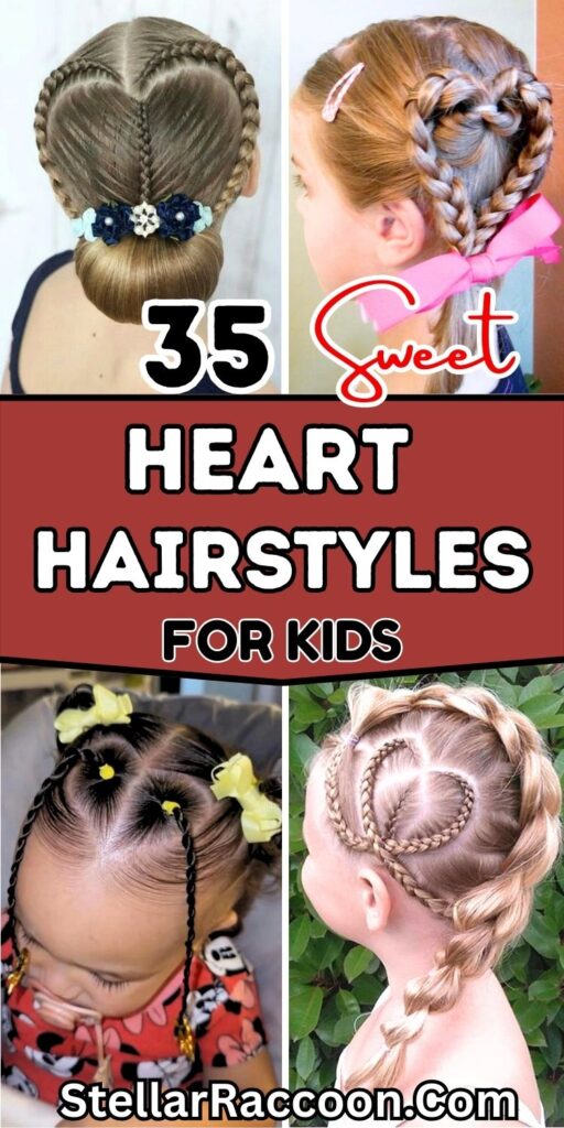 Charming Heart Hairstyles for Kids