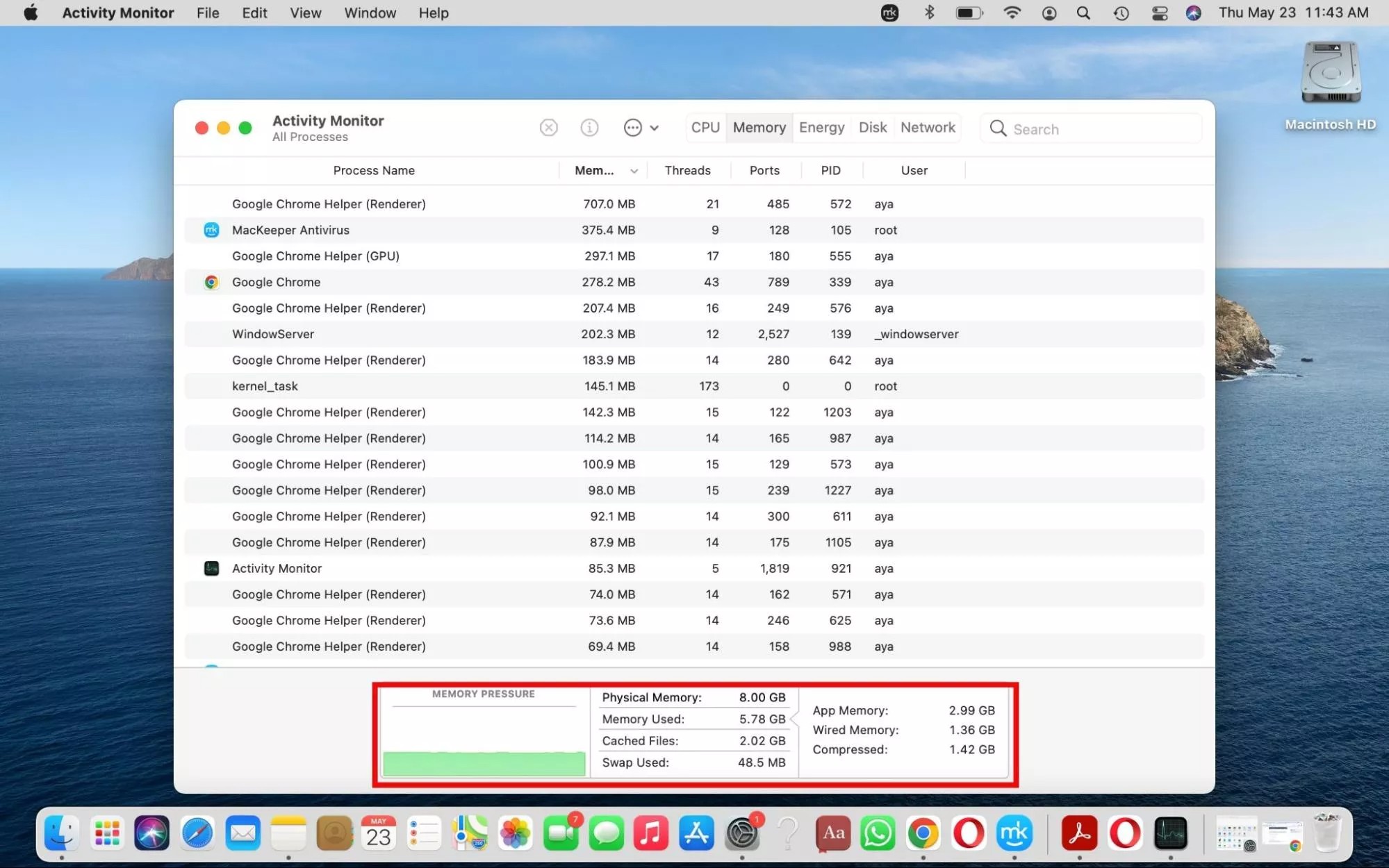 Check Memory Pressure