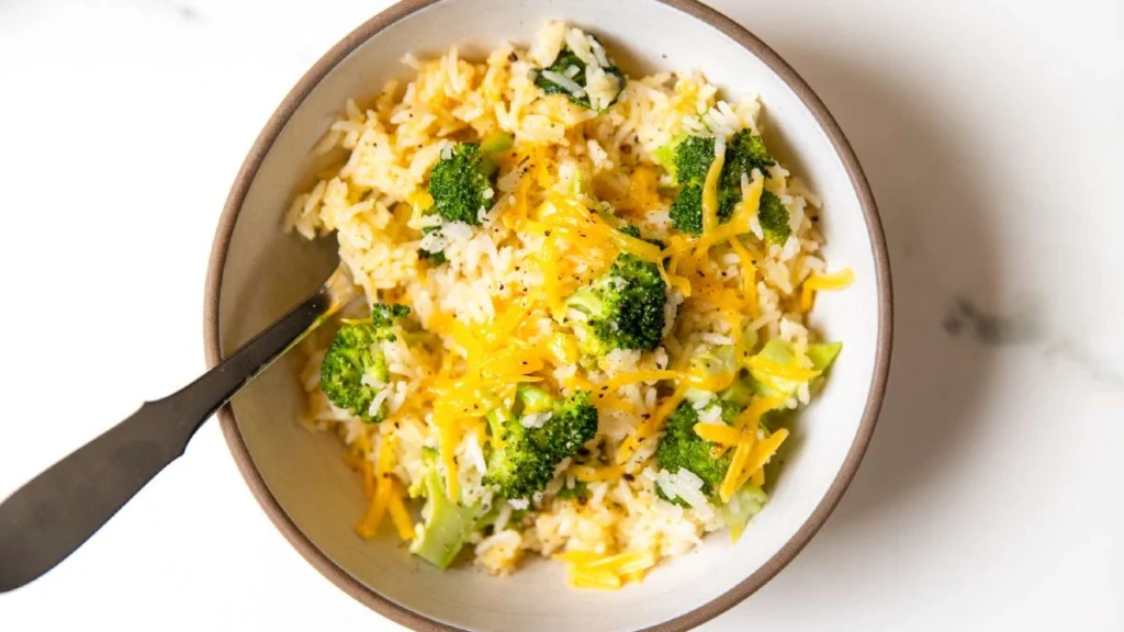 Cheesy Broccoli Rice Bowls