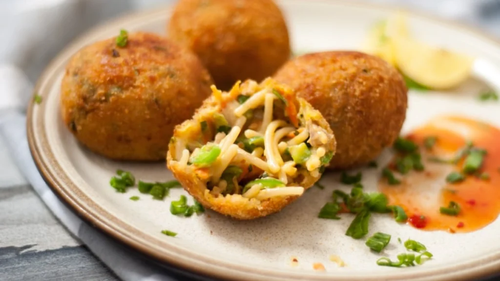 Cheesy Spaghetti Balls