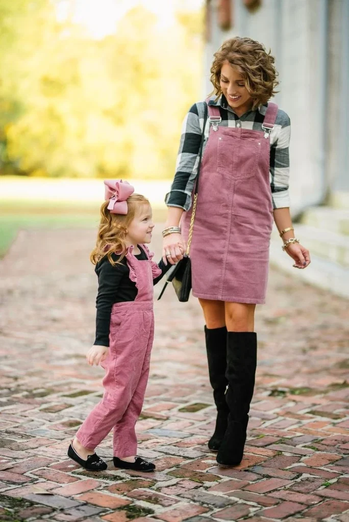 Chic Pink Corduroy Style