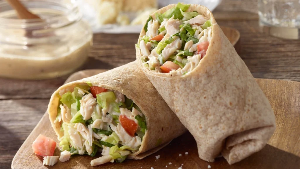 Chicken Caesar Salad Wraps